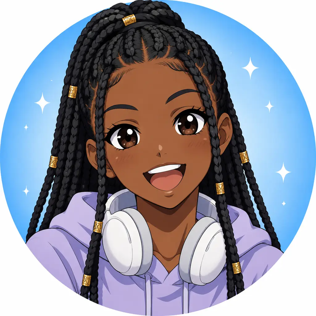 Dresseuse aux tresses et casque audio
