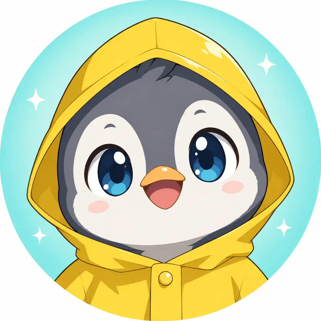 Bébé pingouin en ciré